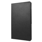 Til Samsung Galaxy Tab A11+ etui med roterende stander PU læder + PC tabletdæksel med elastikbånd