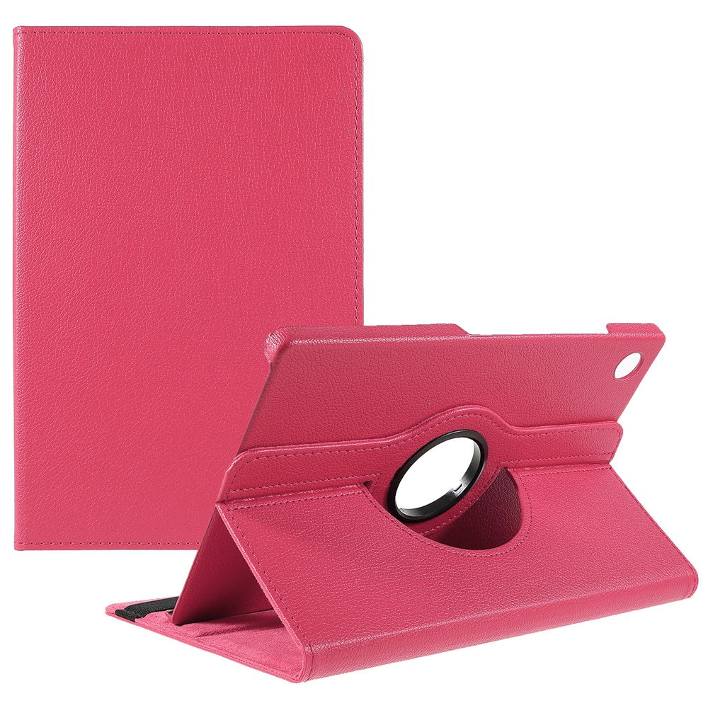 Til Samsung Galaxy Tab A11+ etui med roterende stander PU læder + PC tabletdæksel med elastikbånd