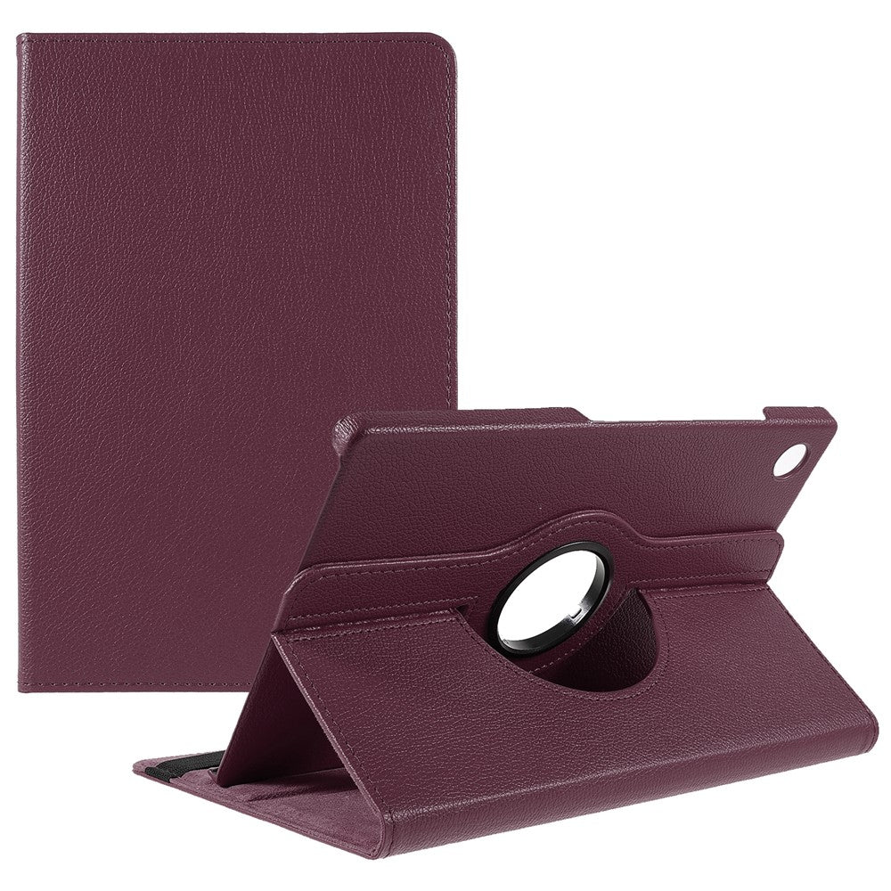 Til Samsung Galaxy Tab A11+ etui med roterende stander PU læder + PC tabletdæksel med elastikbånd
