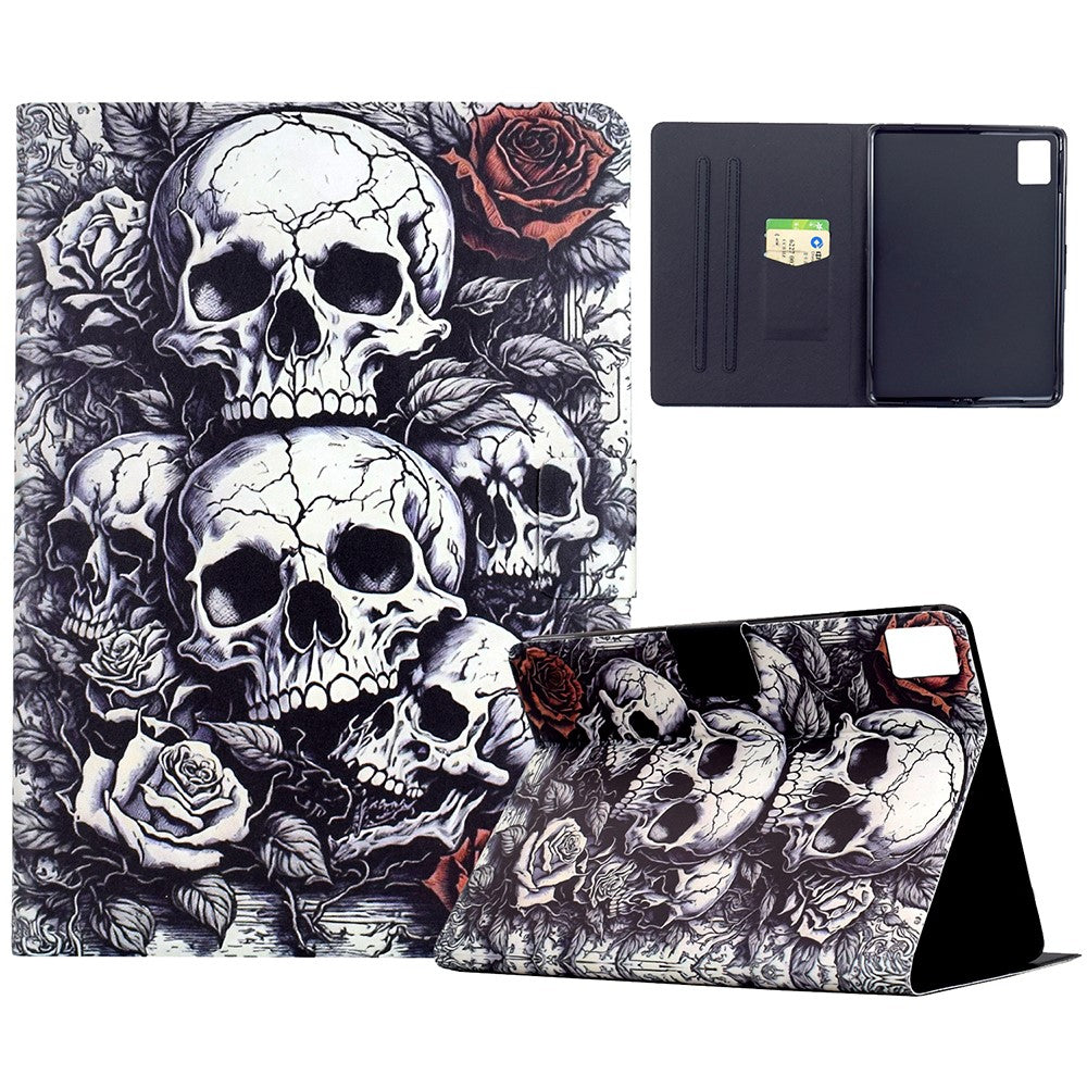For Lenovo Xiaoxin Pad 12.1 (2025) Case Card Holder Pattern Print Leather Cover