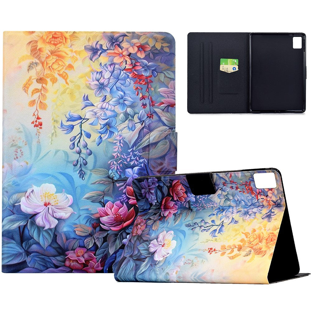 For Lenovo Xiaoxin Pad 12.1 (2025) Case Card Holder Pattern Print Leather Cover