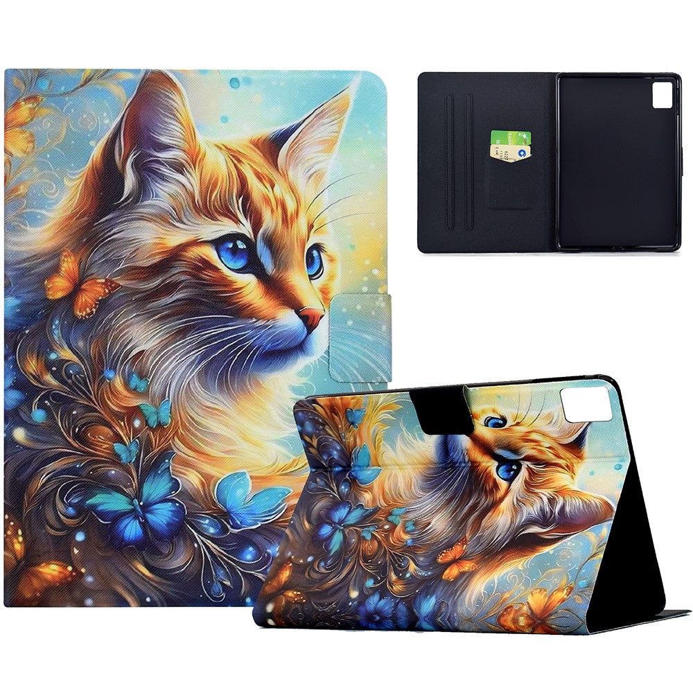 For Lenovo Xiaoxin Pad 12.1 (2025) Case Card Holder Pattern Print Leather Cover