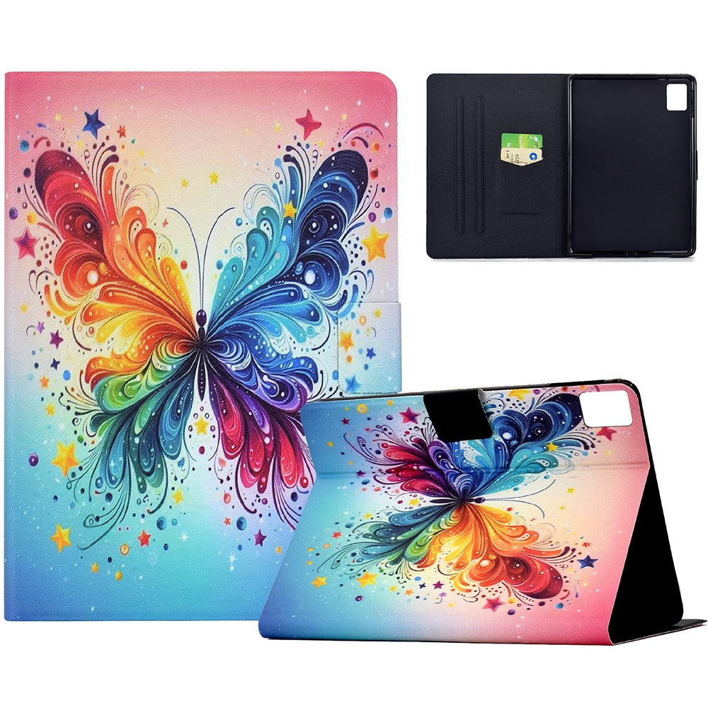 For Lenovo Xiaoxin Pad 12.1 (2025) Case Card Holder Pattern Print Leather Cover
