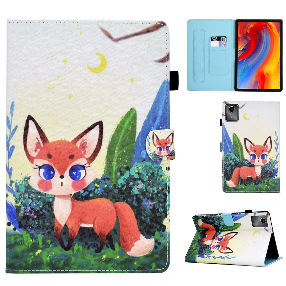 For Lenovo Xiaoxin Pad 12.1 (2025) Case Pattern Printing Leather Tablet Cover with Card Holder