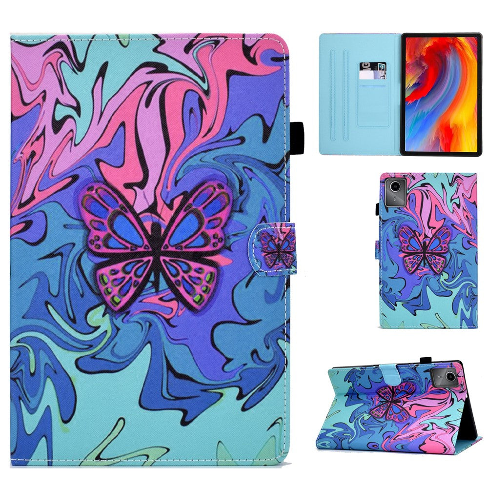 For Lenovo Xiaoxin Pad 12.1 (2025) Case Pattern Printing Leather Tablet Cover with Card Holder