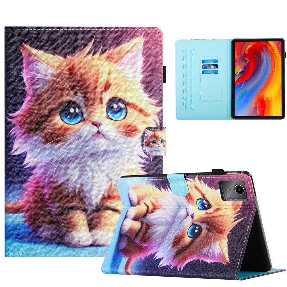 For Lenovo Xiaoxin Pad 12.1 (2025) Case Pattern Printing Leather Tablet Cover with Card Holder
