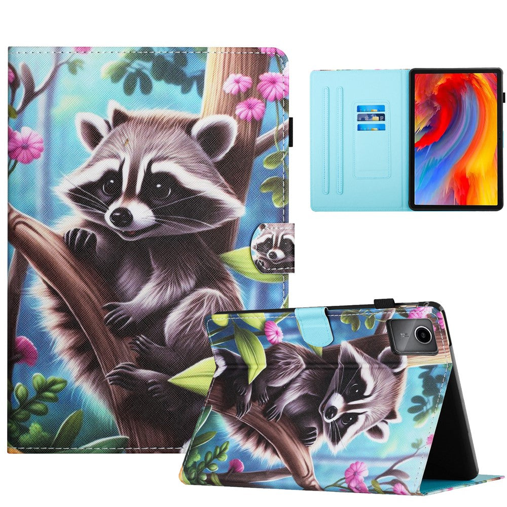 For Lenovo Xiaoxin Pad 12.1 (2025) Case Pattern Printing Leather Tablet Cover with Card Holder