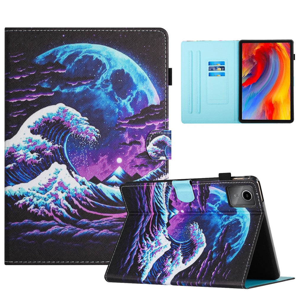 For Lenovo Xiaoxin Pad 12.1 (2025) Case Pattern Printing Leather Tablet Cover with Card Holder