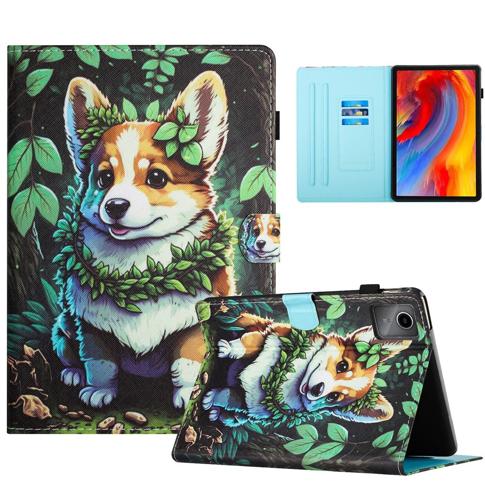 For Lenovo Xiaoxin Pad 12.1 (2025) Case Pattern Printing Leather Tablet Cover with Card Holder
