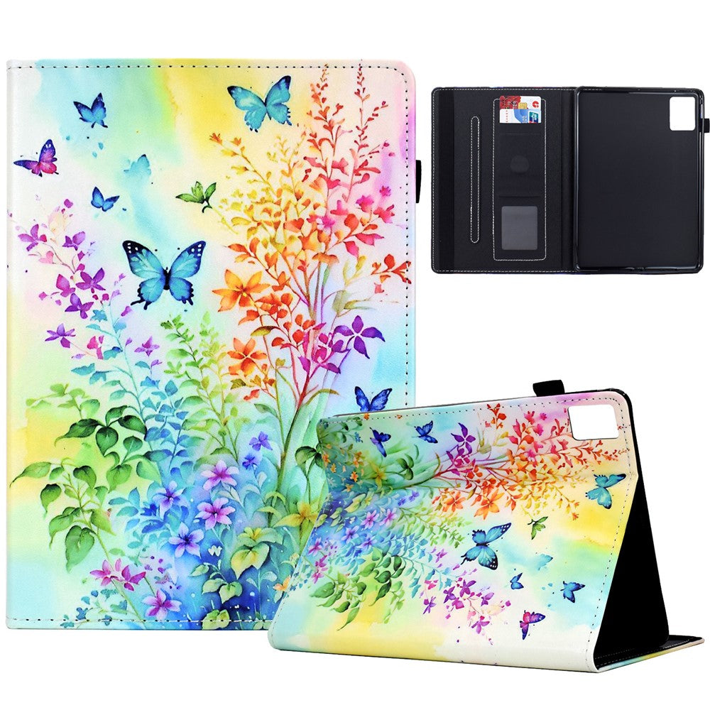 For Lenovo Xiaoxin Pad 12.1 (2025) Case Pattern Printing Leather Tablet Cover with Card Holder