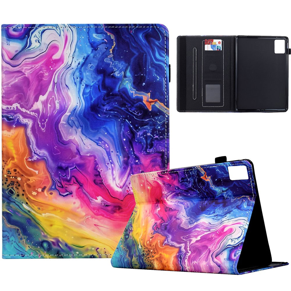 For Lenovo Xiaoxin Pad 12.1 (2025) Case Pattern Printing Leather Tablet Cover with Card Holder