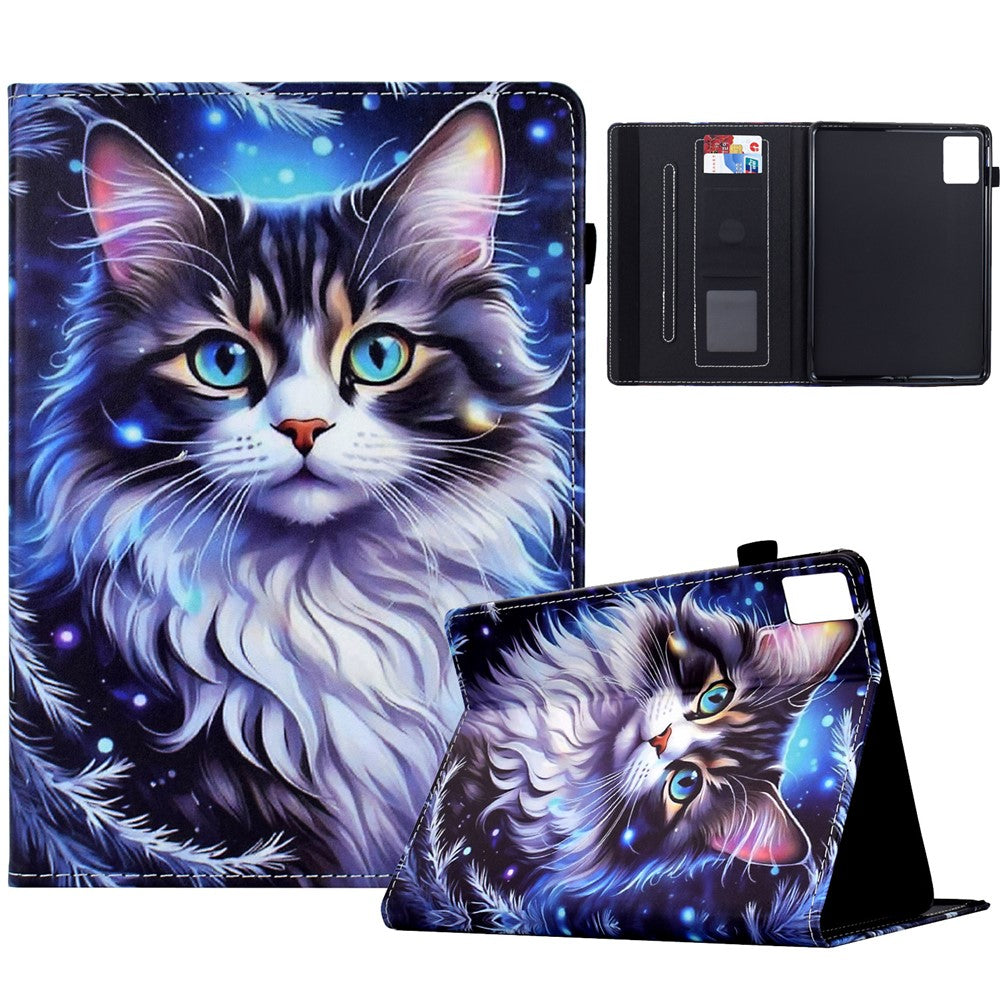 For Lenovo Xiaoxin Pad 12.1 (2025) Case Pattern Printing Leather Tablet Cover with Card Holder