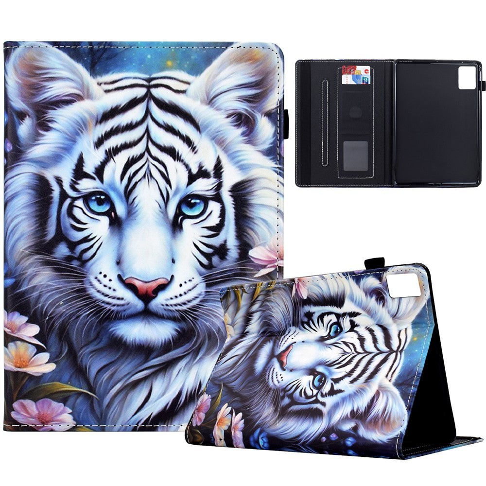 For Lenovo Xiaoxin Pad 12.1 (2025) Case Pattern Printing Leather Tablet Cover with Card Holder