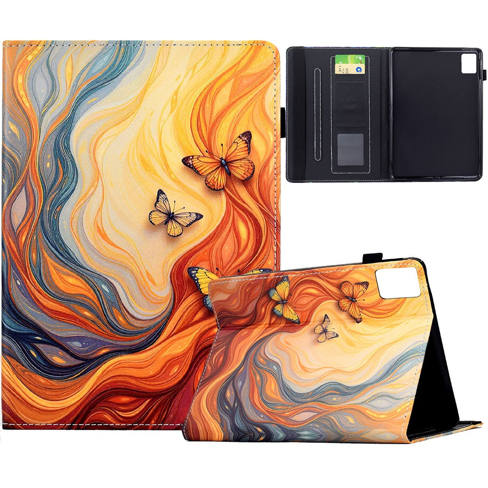 For Lenovo Xiaoxin Pad 12.1 (2025) Case Pattern Printing Leather Tablet Cover with Card Holder