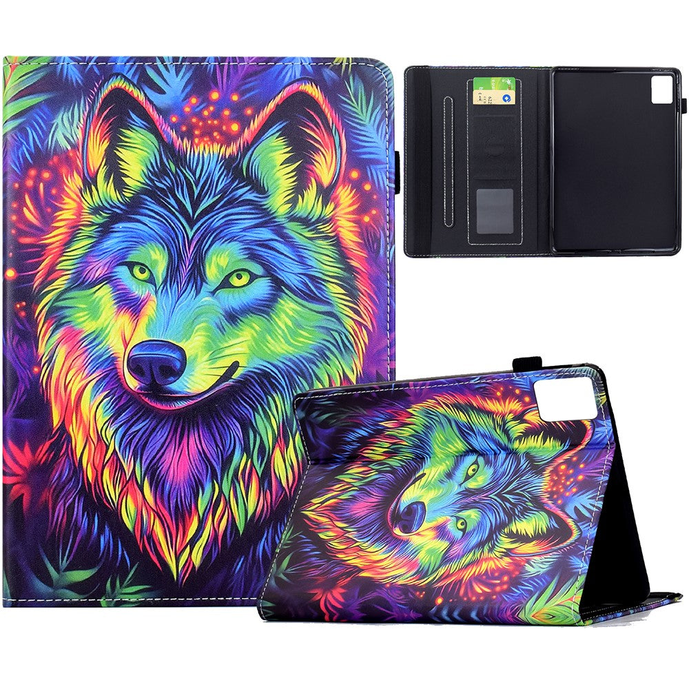 For Lenovo Xiaoxin Pad 12.1 (2025) Case Pattern Printing Leather Tablet Cover with Card Holder
