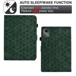 For Lenovo Xiaoxin Pad 12.1 (2025) Case Card Slots Stand Rhombus Auto Wake / Sleep Leather Cover