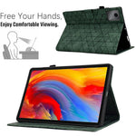 For Lenovo Xiaoxin Pad 12.1 (2025) Case Card Slots Stand Rhombus Auto Wake / Sleep Leather Cover