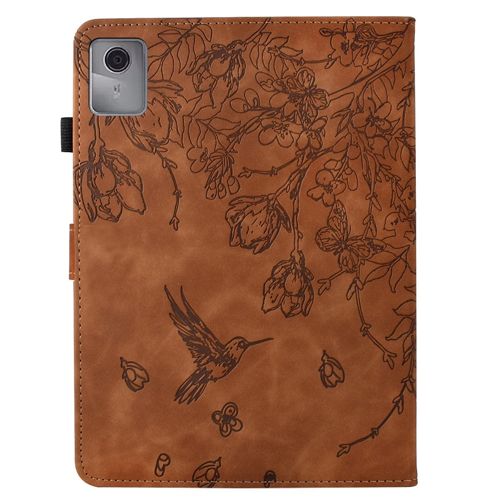 For Lenovo Xiaoxin Pad 12.1 (2025) Case Flower Bird Imprinted Card Holder Leather Tablet Cover