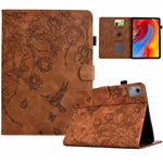 For Lenovo Xiaoxin Pad 12.1 (2025) Case Flower Bird Imprinted Card Holder Leather Tablet Cover