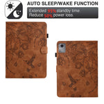 For Lenovo Xiaoxin Pad 12.1 (2025) Case Flower Bird Imprinted Card Holder Leather Tablet Cover