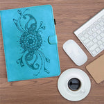 For Lenovo Xiaoxin Pad 12.1 (2025) Case Mandala Imprinted Leather Tablet Cover with Card Slots