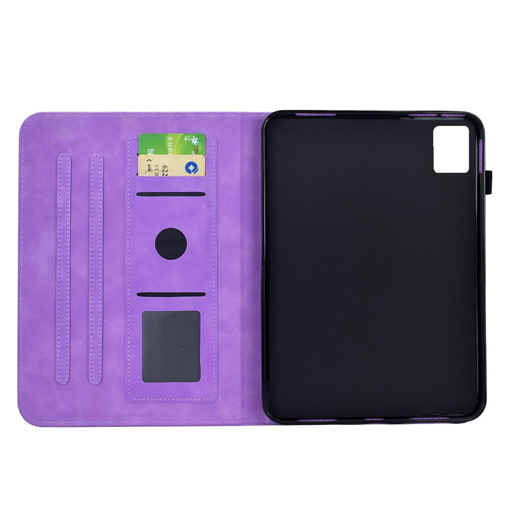For Lenovo Xiaoxin Pad 12.1 (2025) Leather Case Plum Blossom Stand Card Slots Tablet Cover