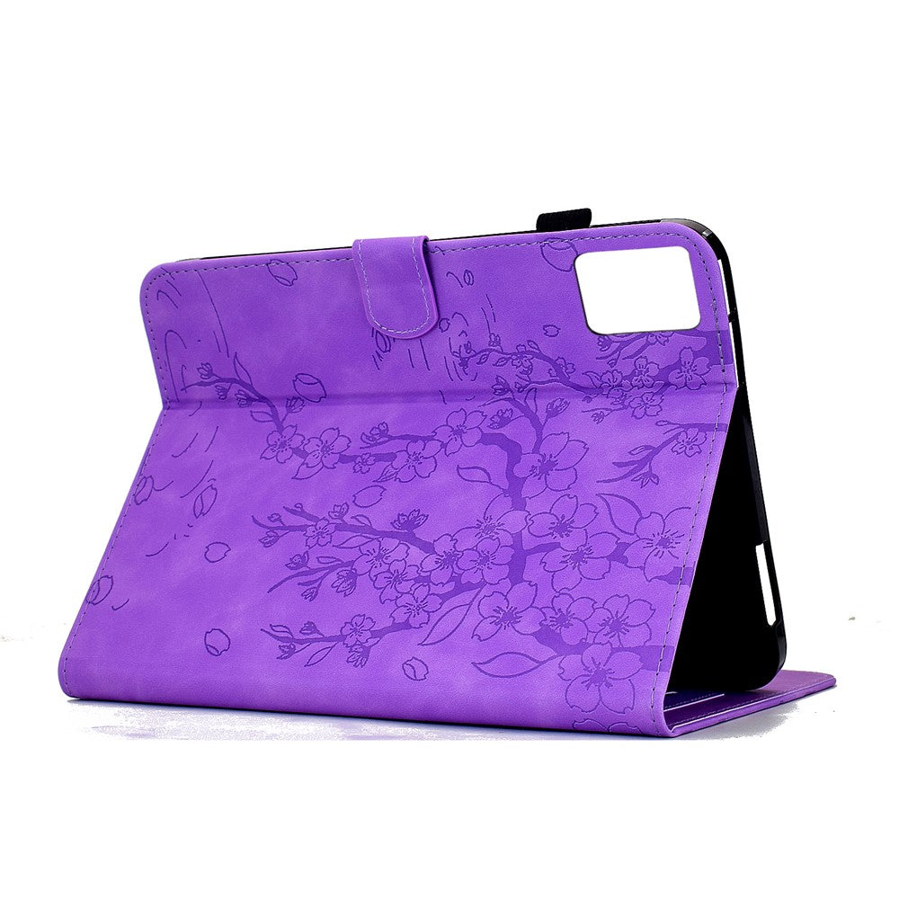For Lenovo Xiaoxin Pad 12.1 (2025) Leather Case Plum Blossom Stand Card Slots Tablet Cover