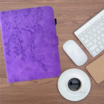 For Lenovo Xiaoxin Pad 12.1 (2025) Leather Case Plum Blossom Stand Card Slots Tablet Cover
