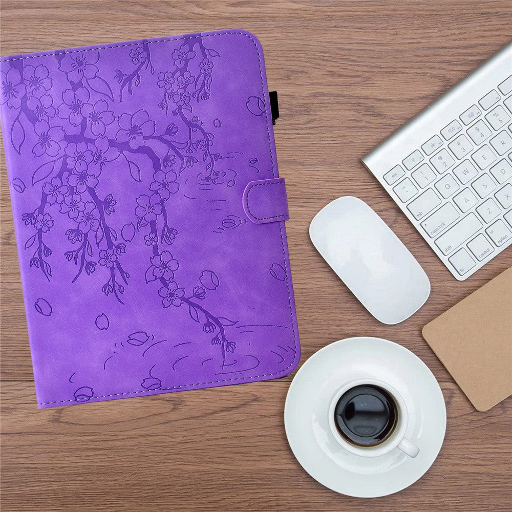 For Lenovo Xiaoxin Pad 12.1 (2025) Leather Case Plum Blossom Stand Card Slots Tablet Cover