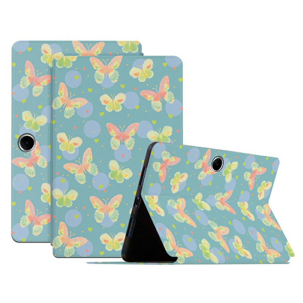 For Oppo Pad SE Protective Tablet Case PU Leather Butterfly Printed Stand Case Folio Flip Cover