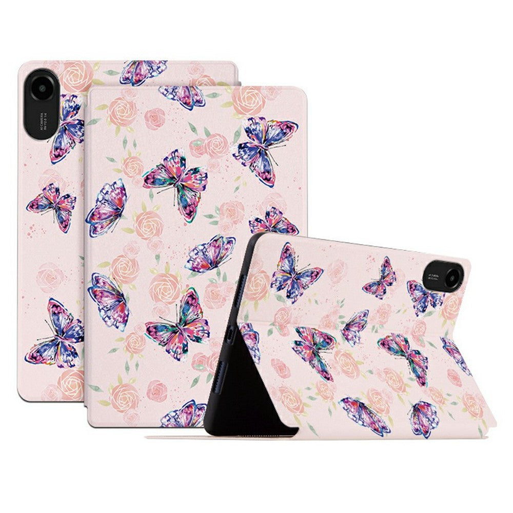 For Xiaomi Redmi Pad 2 11 Protective Tablet Case PU Leather Butterfly Printed Stand Case Folio Flip Cover
