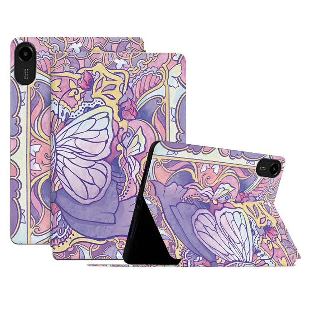 For Xiaomi Redmi Pad 2 11 Protective Tablet Case PU Leather Butterfly Printed Stand Case Folio Flip Cover