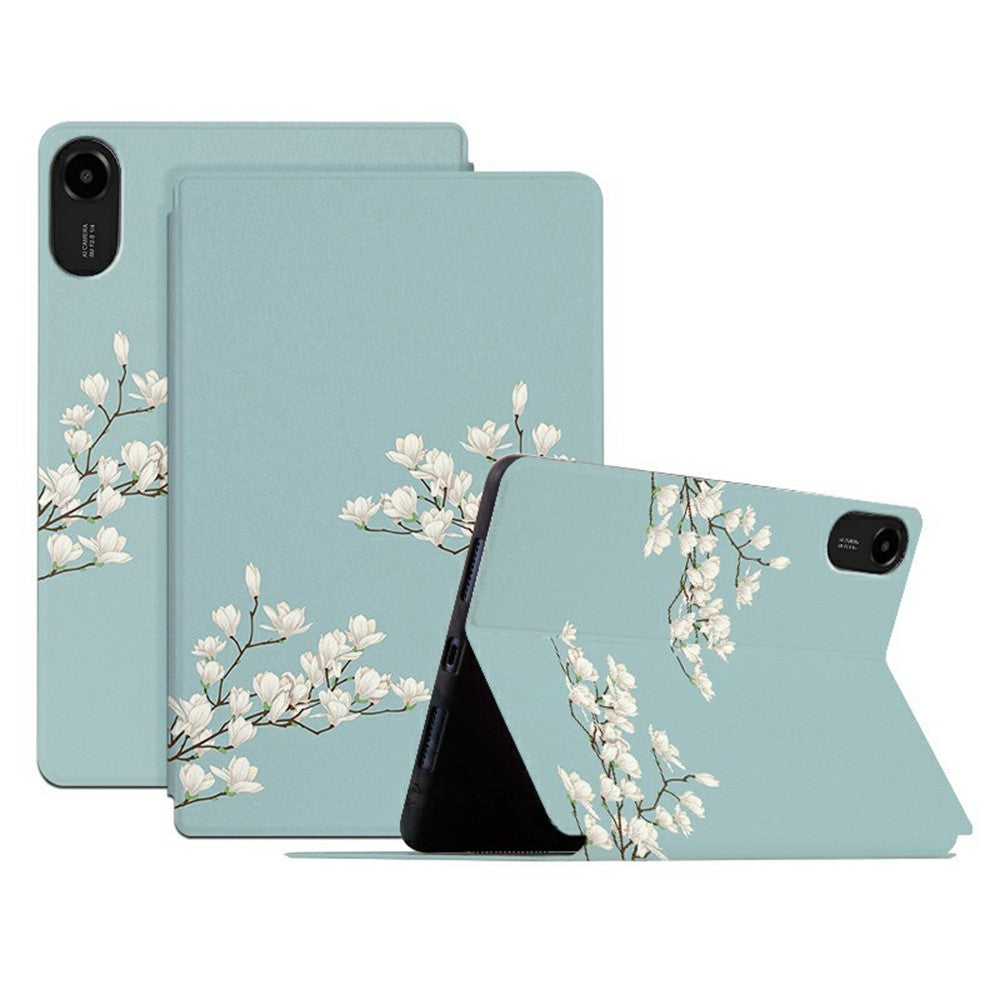 For Xiaomi Redmi Pad 2 11 Case Flower Pattern Flip Stand PU Leather Tablet Cover