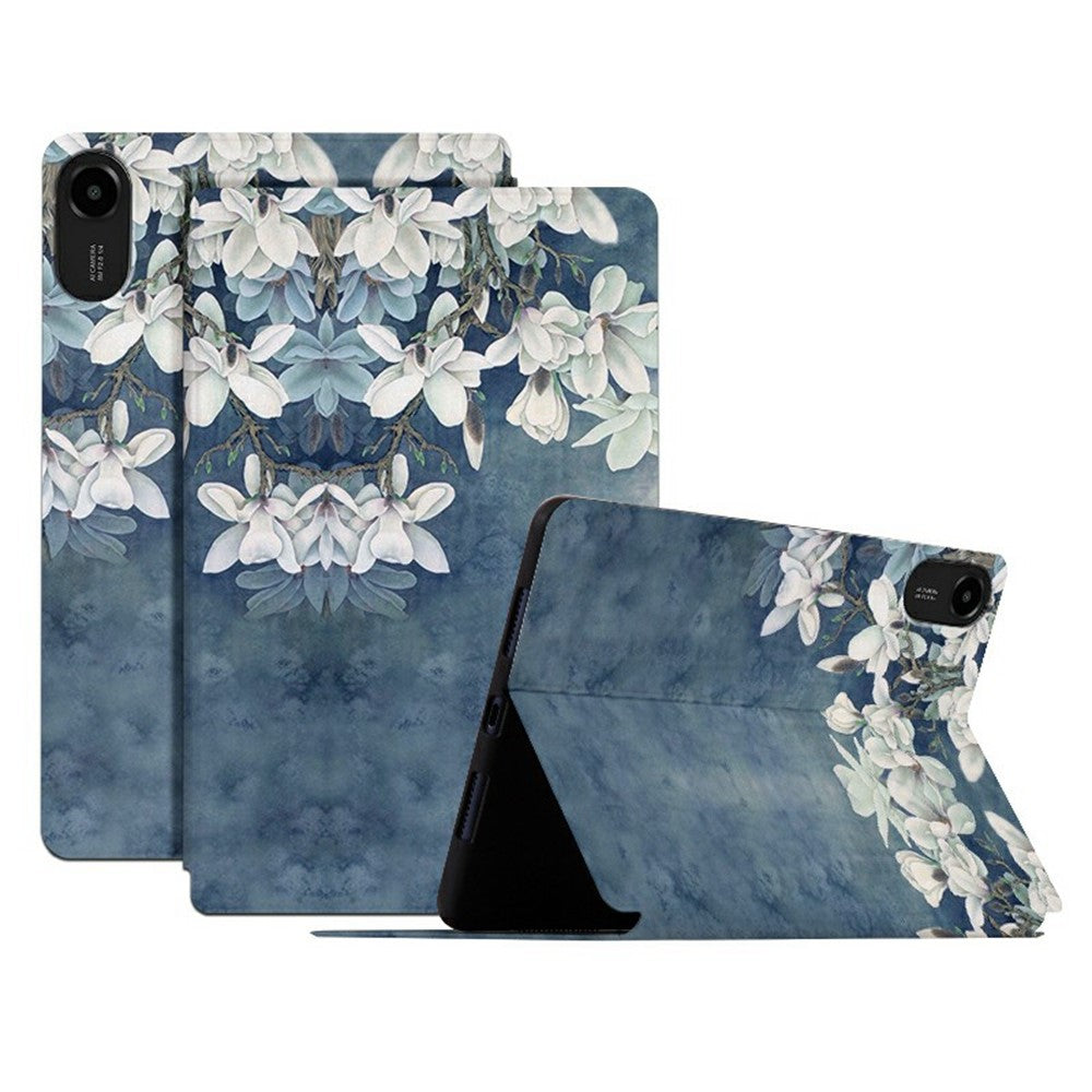 For Xiaomi Redmi Pad 2 11 Case Flower Pattern Flip Stand PU Leather Tablet Cover