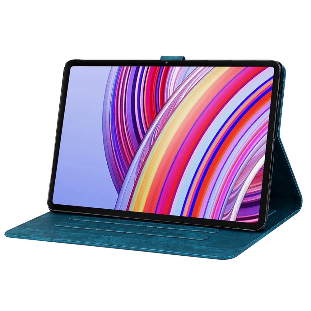 For Xiaomi Redmi Pad Pro / Pad Pro 5G / Pad 2 Pro Case Card Slots Leather Tablet Stand Folio Cover Flower Cat