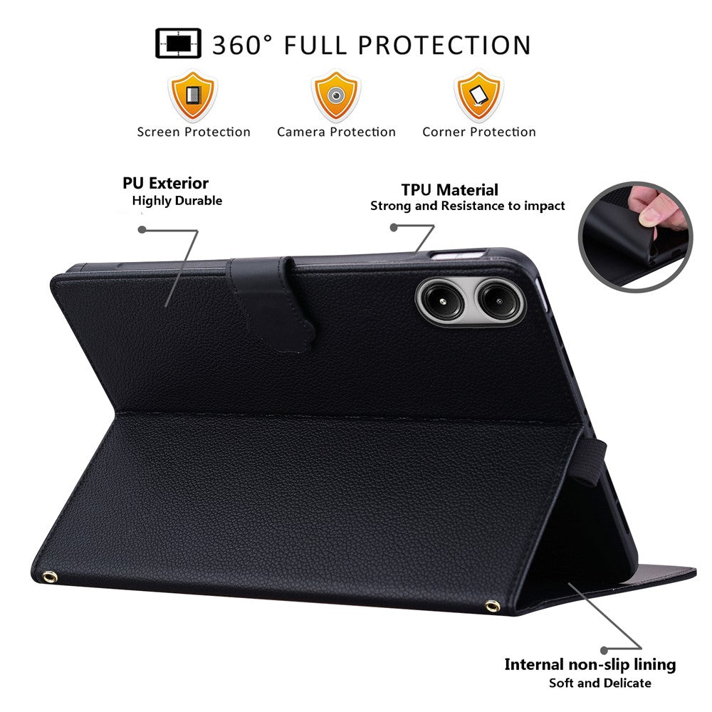 For Xiaomi Redmi Pad Pro / Pad Pro 5G / Pad 2 Pro Wallet Case Leather Stand Tablet Cover with Stylus Holder, 3D Effect Cat Pattern