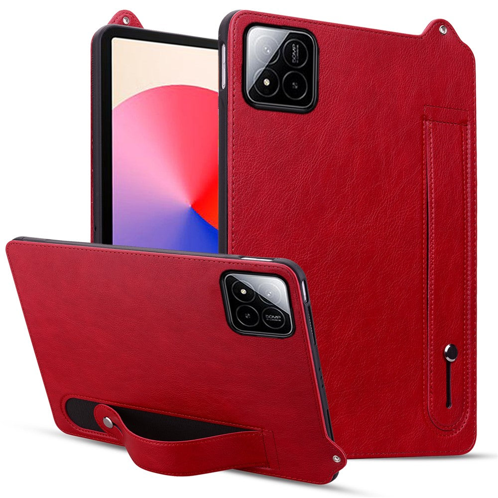 For Xiaomi Pad 7 Pro / 8 Pro Case Hand Strap Kickstand Leather Tablet Cover