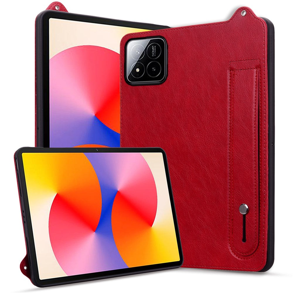 For Xiaomi Pad 7 Pro / 8 Pro Case Hand Strap Kickstand Leather Tablet Cover