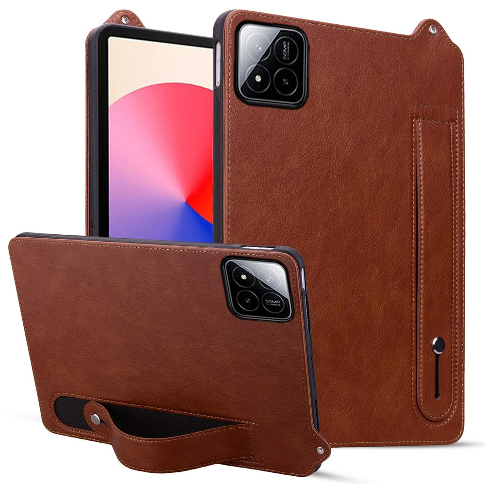 For Xiaomi Pad 7 Pro / 8 Pro Case Hand Strap Kickstand Leather Tablet Cover