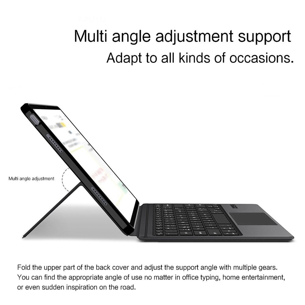 For Xiaomi Redmi Pad 2 Pro Leather Case + Touchpad Bluetooth-Compatible Keyboard (without Backlit)