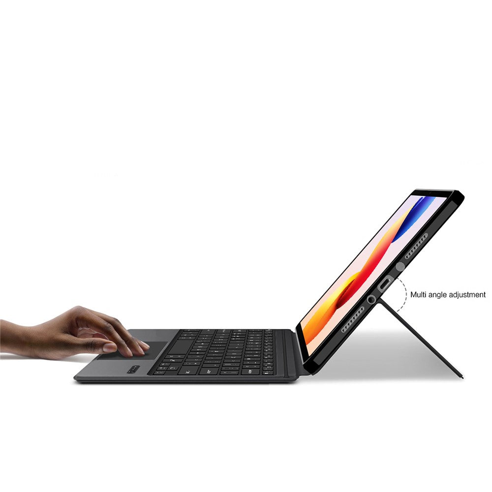 For Xiaomi Redmi Pad 2 Pro Leather Case + Touchpad Bluetooth-Compatible Keyboard (without Backlit)
