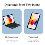 For Xiaomi Redmi Pad 2 Pro Leather Case + Bluetooth-Compatible Keyboard with Backlight Trackpad