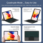 For Xiaomi Redmi Pad 2 Pro Leather Case + Bluetooth-Compatible Keyboard with Backlight Trackpad