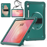 Til Samsung Galaxy Tab S11 Cover Håndrem Støttefod PC + TPU + Silikonecover med Skulderrem