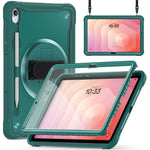 Til Samsung Galaxy Tab S11 Cover Håndrem Støttefod PC + TPU + Silikonecover med Skulderrem