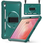 Til Samsung Galaxy Tab S11 Cover Håndrem Støttefod PC + TPU + Silikonecover med Skulderrem