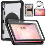 Til Samsung Galaxy Tab S11 Cover Håndrem Støttefod PC + TPU + Silikonecover med Skulderrem