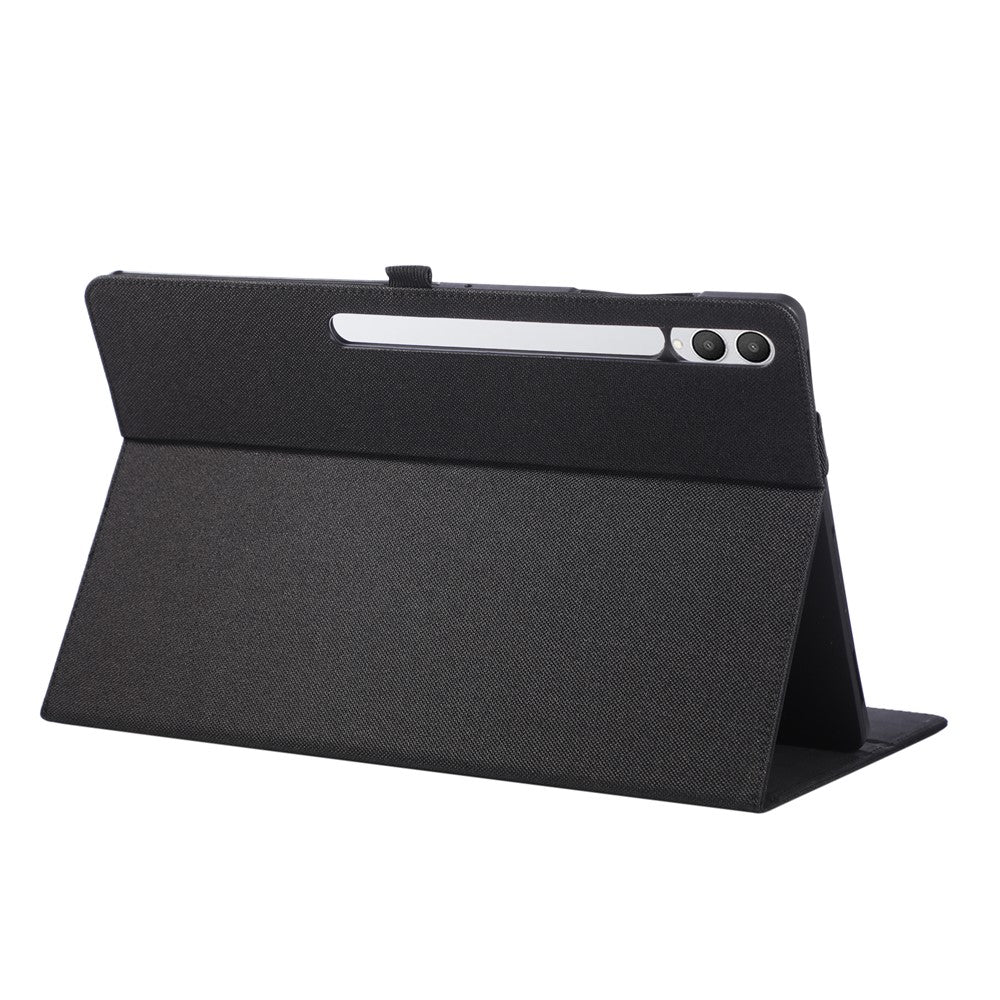 For Samsung Galaxy Tab S11 Ultra Case with Stand Card Holder Cloth Texture Leather Tablet Cover