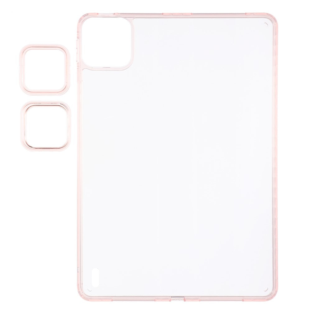 For Xiaomi Pad 7S Pro 12.5 / 6S Pro 12.4 Case TPU + Acrylic Clear Tablet Back Cover with Lens Frames