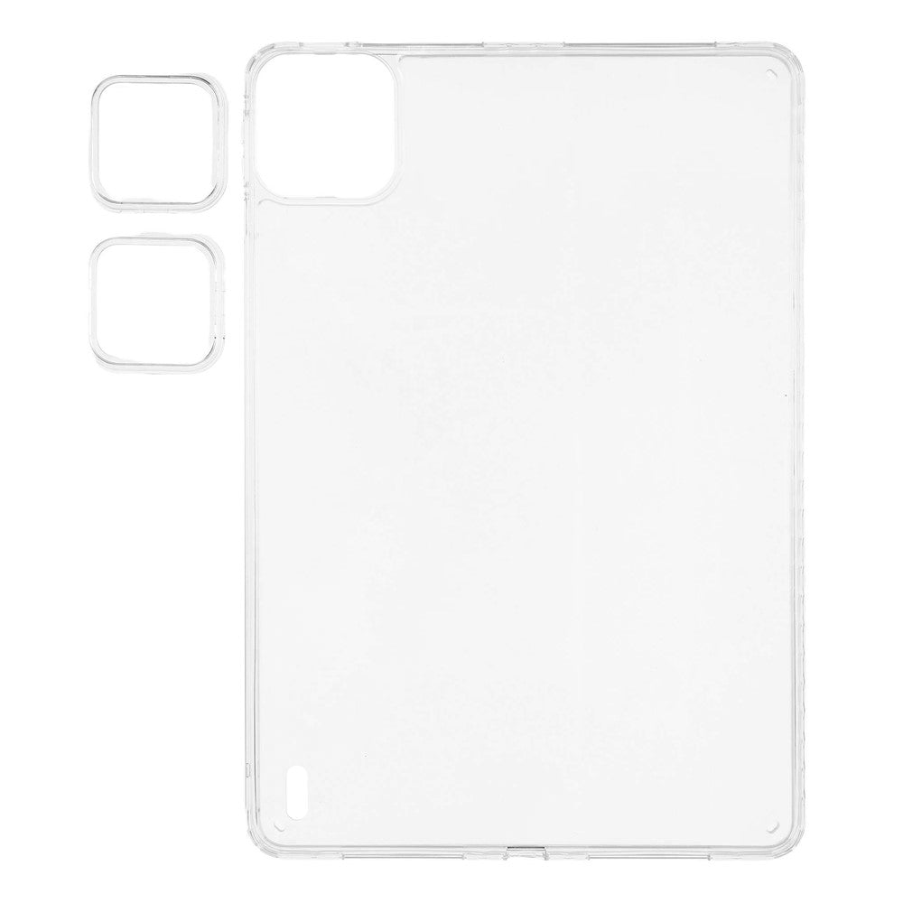 For Xiaomi Pad 7S Pro 12.5 / 6S Pro 12.4 Case TPU + Acrylic Clear Tablet Back Cover with Lens Frames